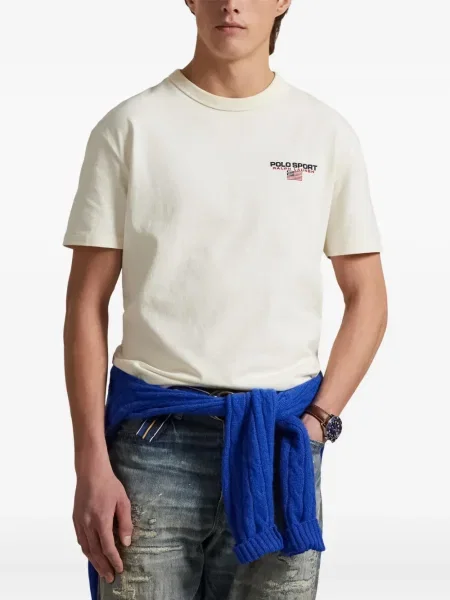 Kožené s límcem džínové šortky Polo Ralph Lauren s výšivkou modré
