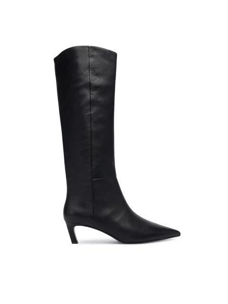 Cizme Calvin Klein Ess Kitten Heel Long Boots negru