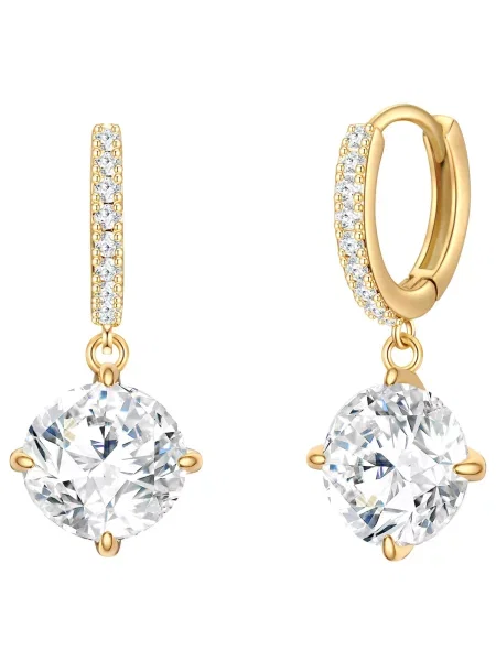 Lulu & Jane Cercei auriu / transparent galben