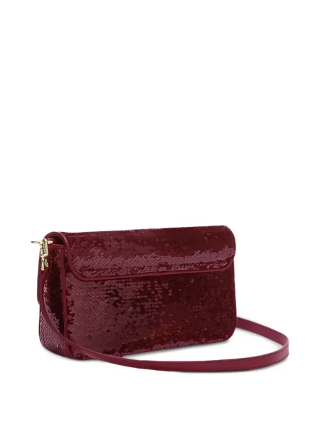 Чанта за през рамо Furla с пайети червено