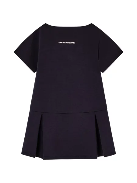 Sukienka mini dziecięca Emporio Armani niebieska