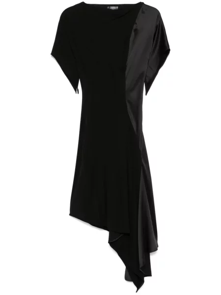 Rochie midi Mugler asimetrică negru