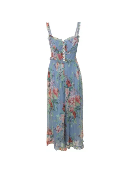 Salopetă Zimmermann cu model floral cu imagine albastru
