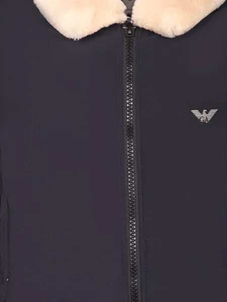 С яка яке Emporio Armani от овча кожа с автограф синьо