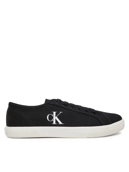 Πάνινα παπούτσια Calvin Klein Jeans μαύρο