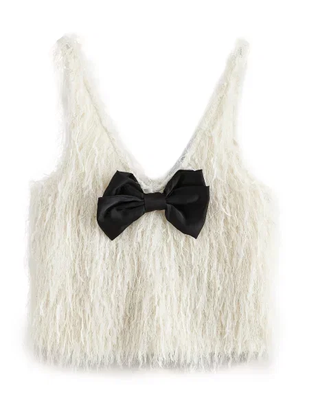 Next Top ecru negru