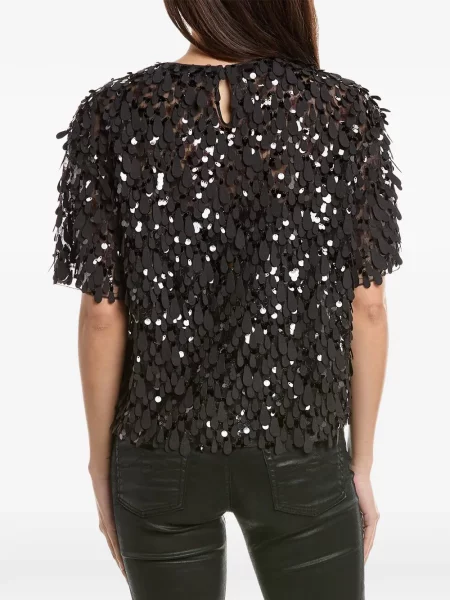 Scurt top Brunello Cucinelli cu paiete negru