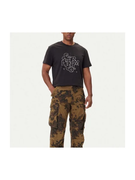 Póló G-star Raw nyomtatás fekete