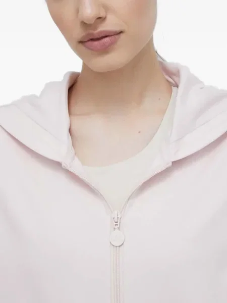 Hanorac cu glugă Ea7 Emporio Armani din jerseu roz