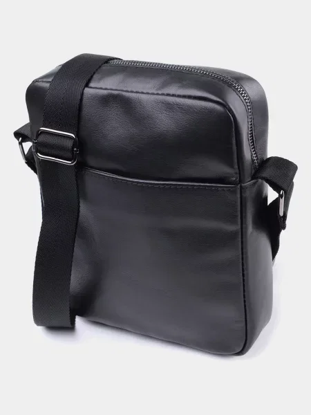 Кожаная сумка кросс-боди Shvigel черная