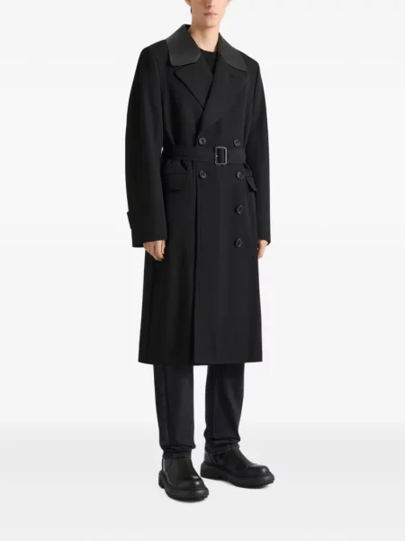 Trenci Givenchy cu două rânduri de nasturi negru