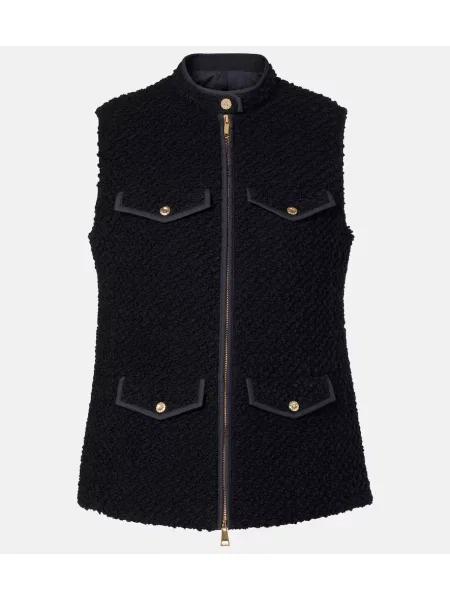 Kamizelka Moncler wełniana niebieska