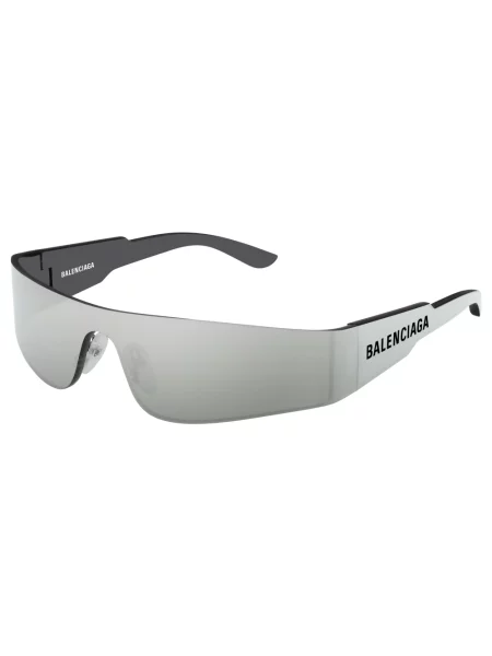 Lniane okulary przeciwsłoneczne Balenciaga Shield szare