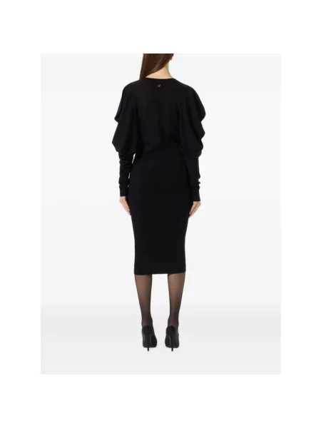 Dzianinowa sukienka Blumarine czarna