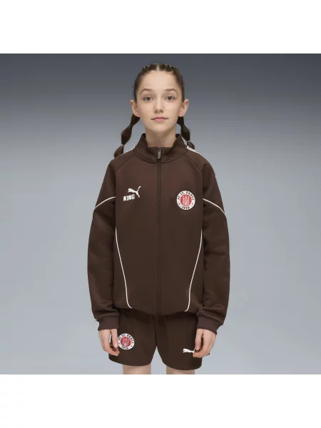 PUMA Młodzieżowa kurtka FC St. Pauli KING Anthem Odzież brązowy