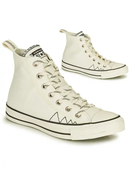 Členkové topánky Converse biela