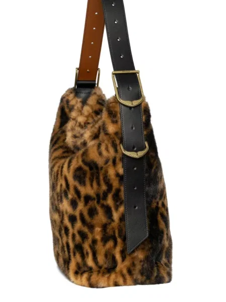 Geantă Zadig&voltaire cu imagine cu model leopard maro