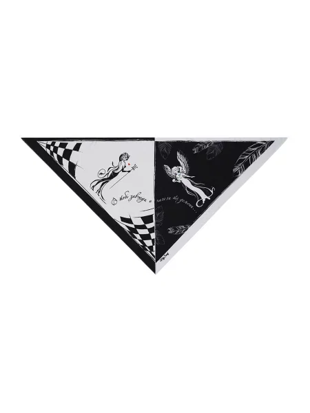 MyScarf Basic Хустка Білий/чорний Шовк біла