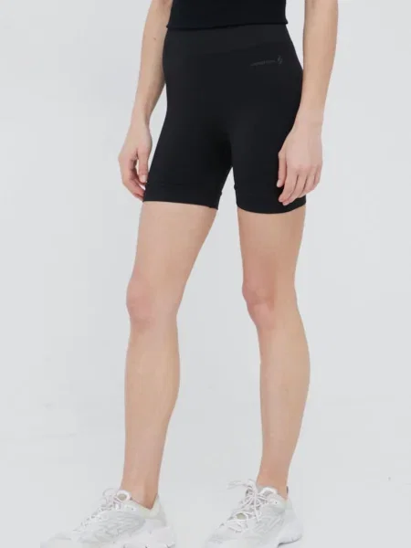 Kraťasy Superdry hladké high waist černá