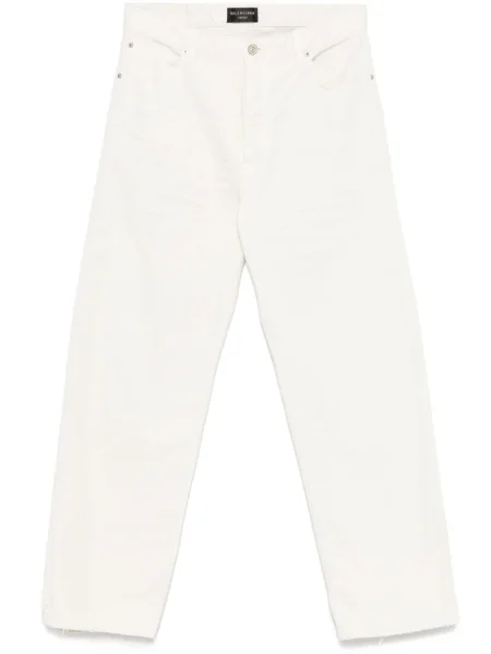 Blugi Balenciaga zdrențuiți alb