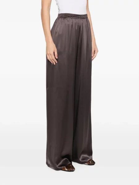 Pantaloni palazzo Dusan din satin violet