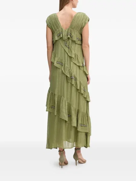 Oblekové midi šaty Hoss Intropia s volány po kolena zelené