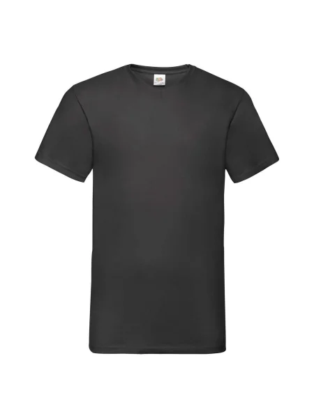 Tričko Fruit Of The Loom s výstrihom do v sivá