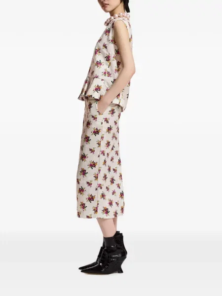 Fustă midi Essentiel Antwerp cu model floral cu imagine