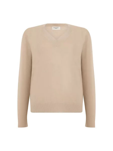 Sweter Weekend Max Mara z kaszmiru beżowy
