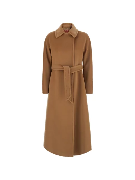 Cu centură palton Max Mara maro