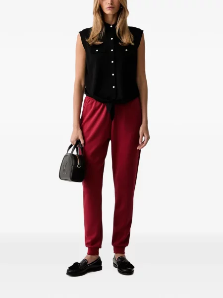 Futó húzózsinór nadrág Armani Exchange autogrammal piros