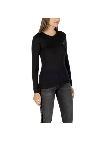 Tričko Eax s dlouhými rukávy černé