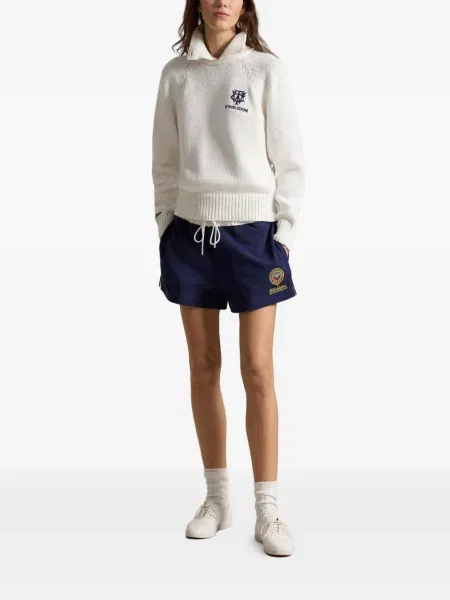 Велурени бягане с яка чорапи Polo Ralph Lauren синьо