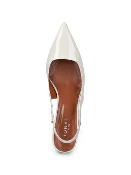 Pantofi cu toc Jonak Paris slingback alb