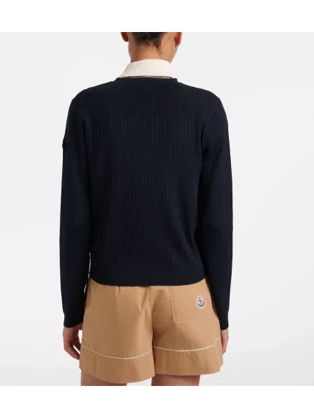 Cardigan Moncler de lână albastru