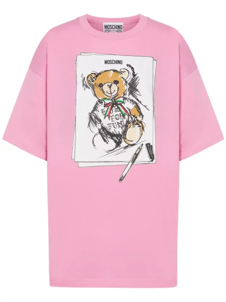 Ursuleț de pluș tricou Moschino roz
