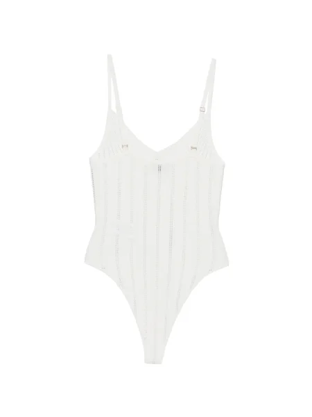 Body Elisabetta Franchi cu nervuri alb