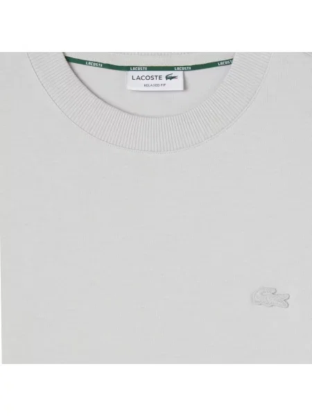 Lacoste T-Shirt Z Okrągłym Dekoltem Relaxed Fit szary
