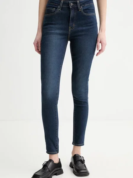 Levi's jeansy HIGH RISE SKINNY niebieskie