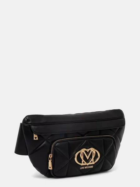 Love Moschino ľadvinka dámska z imitácie kože čierna