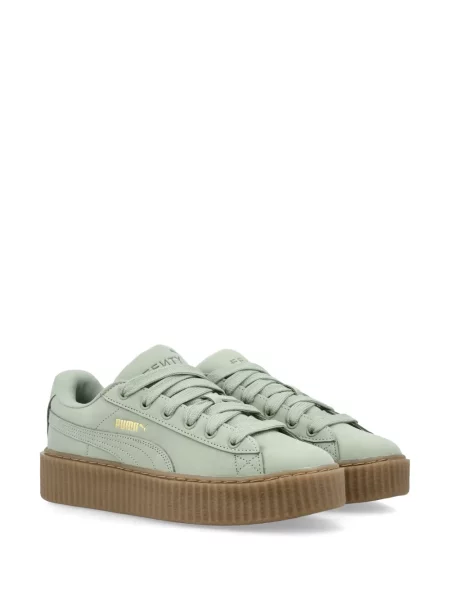 Iš natūralios odos bateliai Fenty X Puma žalia