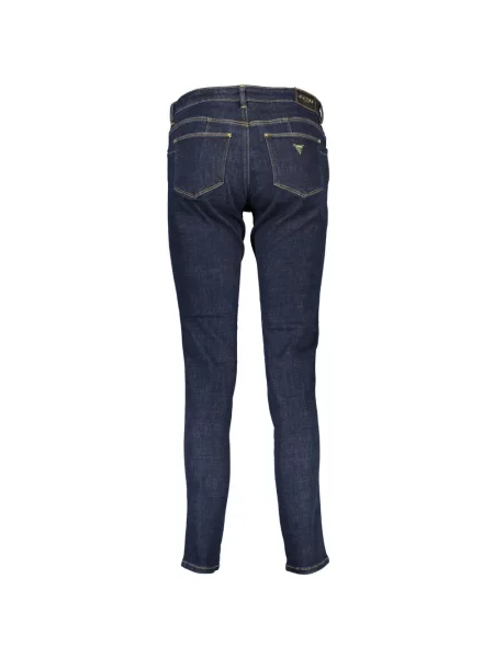 Skinny jeansy skinny Guess niebieskie