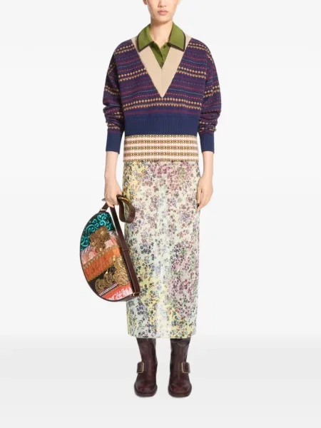 Pulover Dries Van Noten de lână albastru