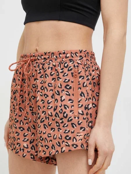 Billabong pantaloni scurți de antrenament Adventure maro modelator high waist portocaliu