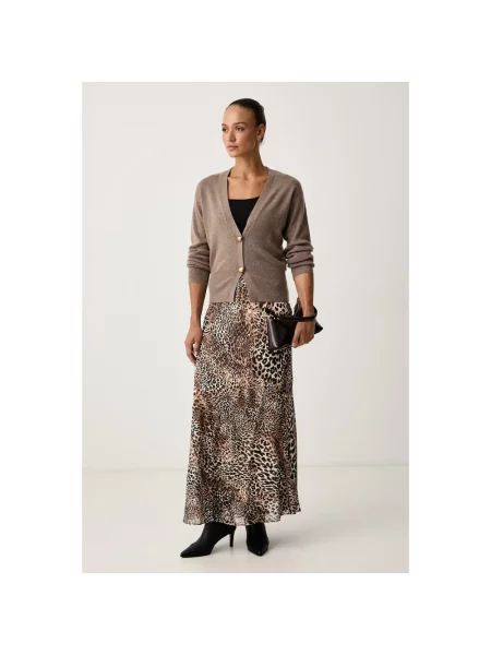 Spódnica maxi Guess brązowa
