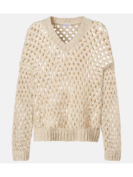 Pulover Brunello Cucinelli de in bej