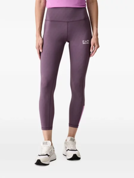 Leggings Ea7 Emporio Armani cu imagine violet