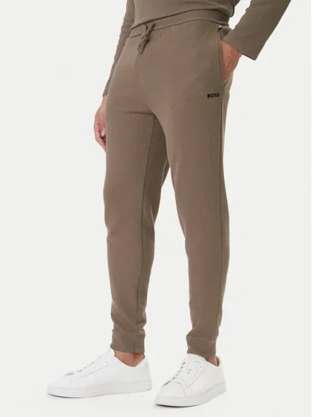 BOSS Pantaloni trening Waffle maro