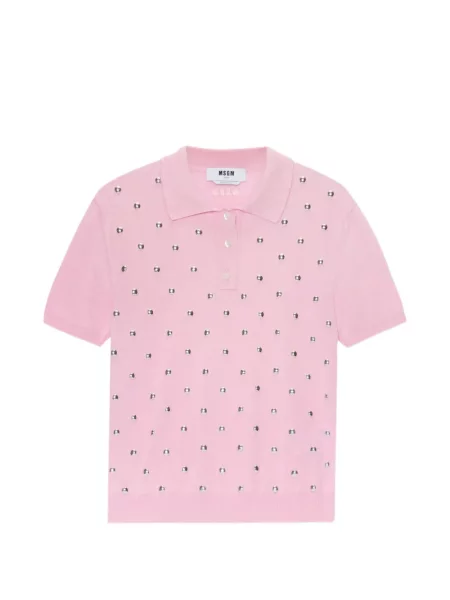 Polo Msgm z ćwiekami różowe