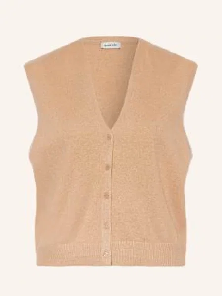 Simkhai Kamizelka Z Dzianiny Rozzi Z Kaszmiru beige beżowa